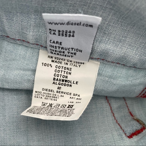 NWT Diesel Industry Hush DS Light Wash Bootcut Jeans - Picture 8 of 8